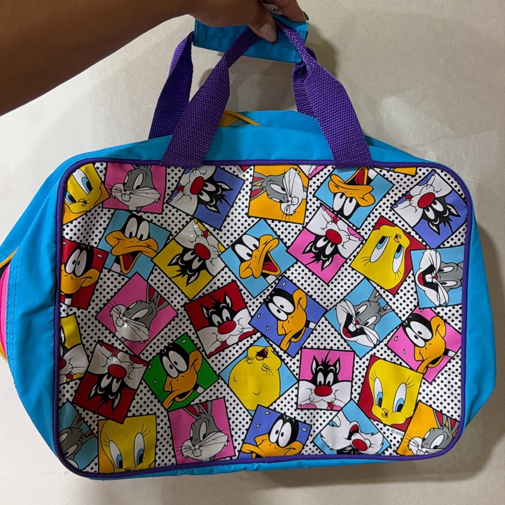 Looney Tunes Colorful Cartoon Character Duffel Bag